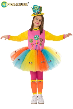 Vestito carnevale caramella bimba top